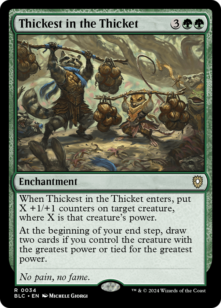 Thickest in the Thicket [Bloomburrow Commander] MTG Single Magic: The Gathering | Red Claw Gaming