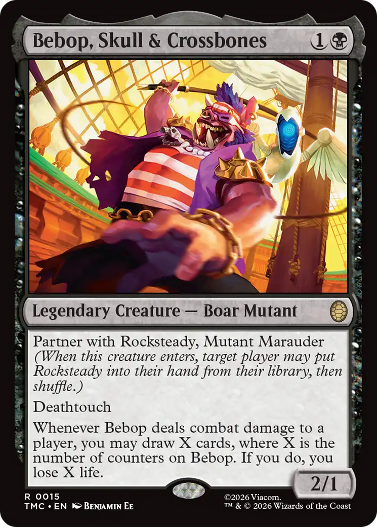 Bebop, Skull & Crossbones [Teenage Mutant Ninja Turtles Commander] MTG Single Magic: The Gathering | Red Claw Gaming