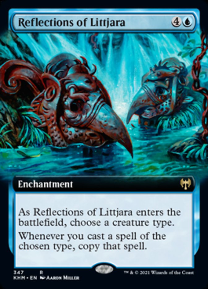 Reflections of Littjara (Extended Art) [Kaldheim] MTG Single Magic: The Gathering | Red Claw Gaming