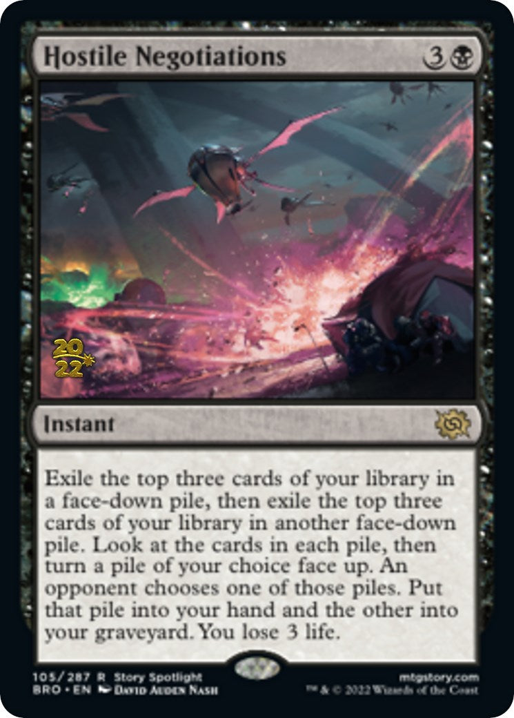 Hostile Negotiations [The Brothers' War Prerelease Promos] MTG Single Magic: The Gathering | Red Claw Gaming