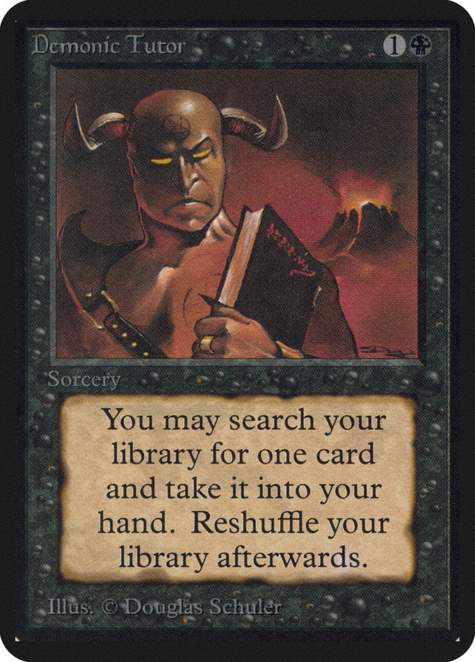 Demonic Tutor [Alpha Edition] MTG Single Magic: The Gathering | Red Claw Gaming