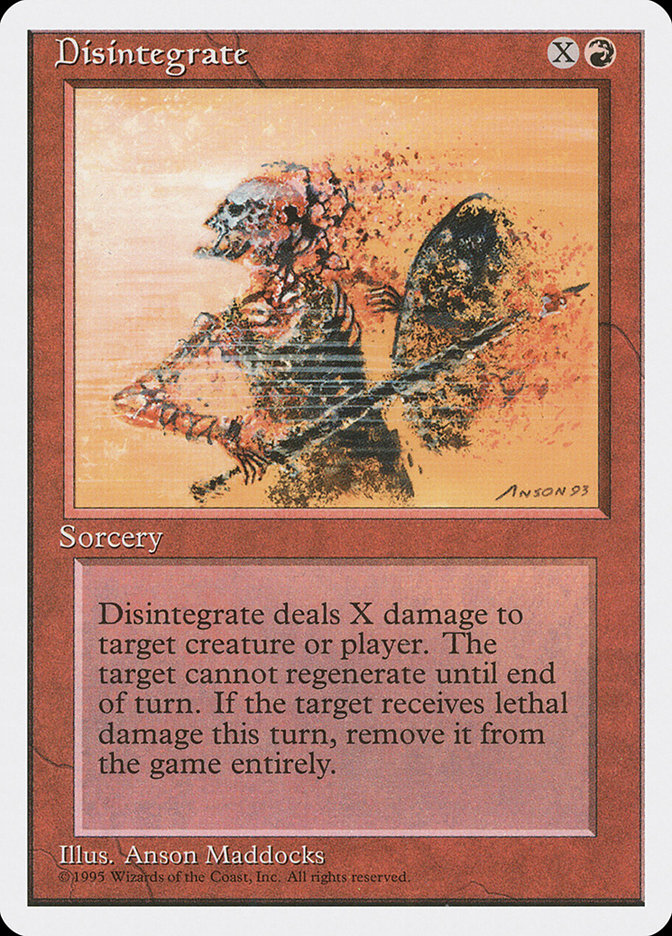 Disintegrate [Fourth Edition] MTG Single Magic: The Gathering | Red Claw Gaming