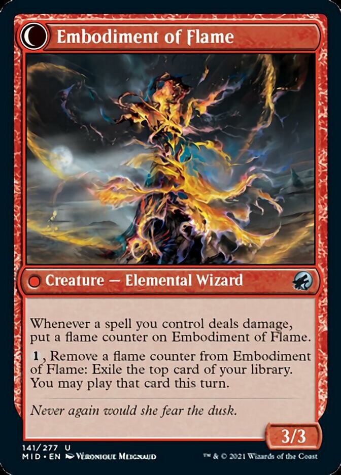 Flame Channeler // Embodiment of Flame [Innistrad: Midnight Hunt] MTG Single Magic: The Gathering | Red Claw Gaming