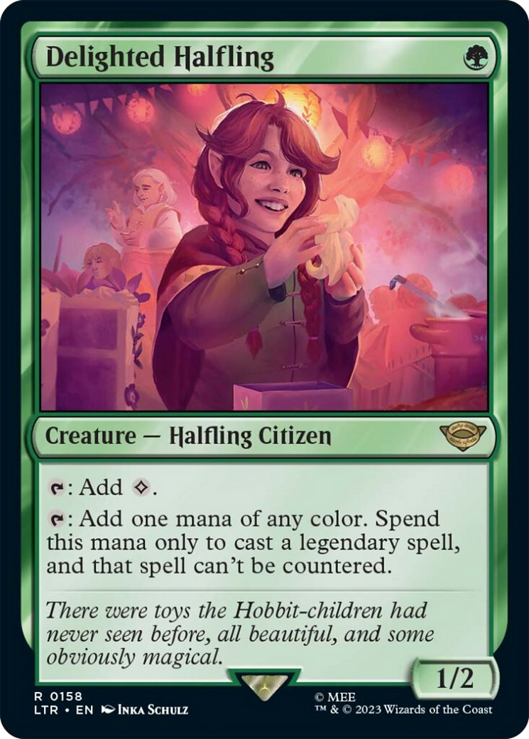 Delighted Halfling [The Lord of the Rings: Tales of Middle-Earth] MTG Single Magic: The Gathering | Red Claw Gaming