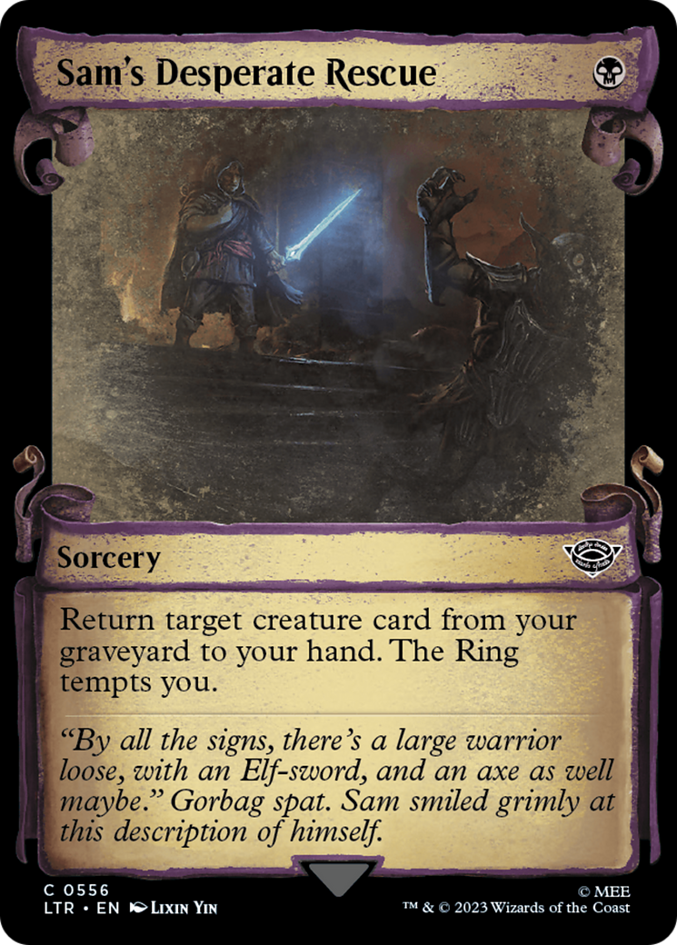 Sam's Desperate Rescue [The Lord of the Rings: Tales of Middle-Earth Showcase Scrolls] MTG Single Magic: The Gathering | Red Claw Gaming