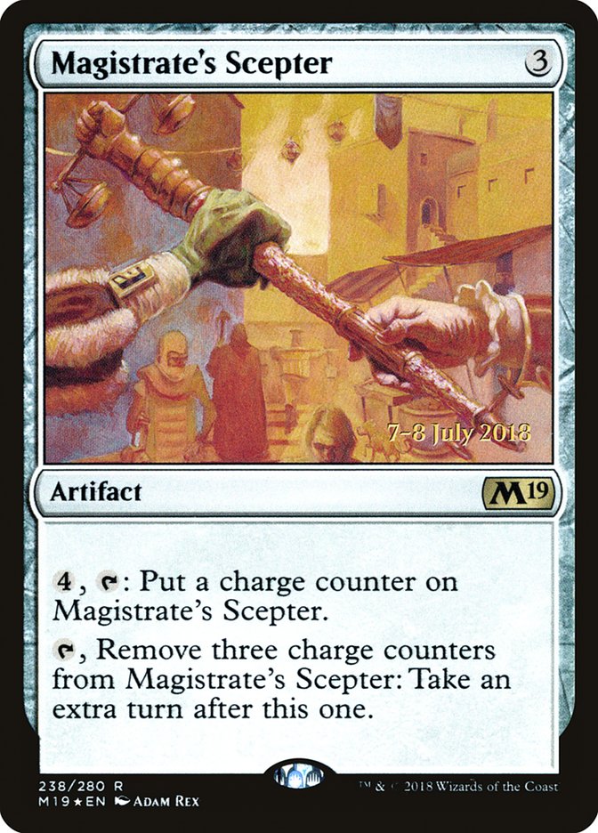 Magistrate's Scepter [Core Set 2019 Prerelease Promos] MTG Single Magic: The Gathering | Red Claw Gaming
