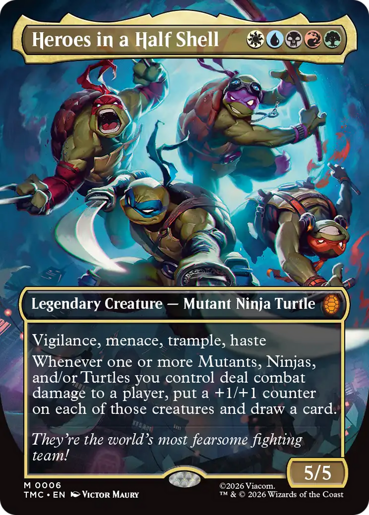 Heroes in a Half Shell (Borderless) [Teenage Mutant Ninja Turtles Commander] MTG Single Magic: The Gathering | Red Claw Gaming
