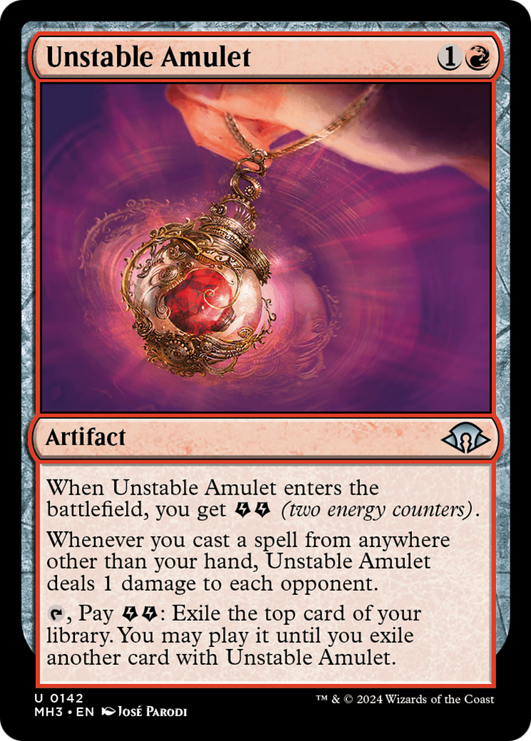 Unstable Amulet [Modern Horizons 3] MTG Single Magic: The Gathering    | Red Claw Gaming