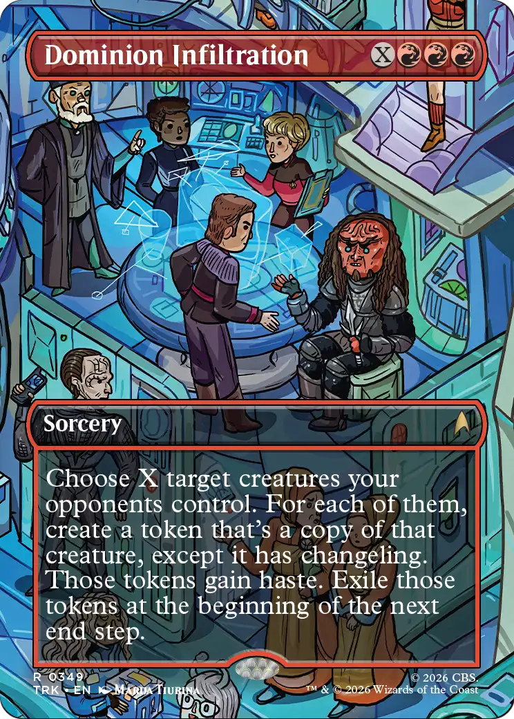 Dominion Infiltration (Borderless) [Star Trek] MTG Single Magic: The Gathering | Red Claw Gaming