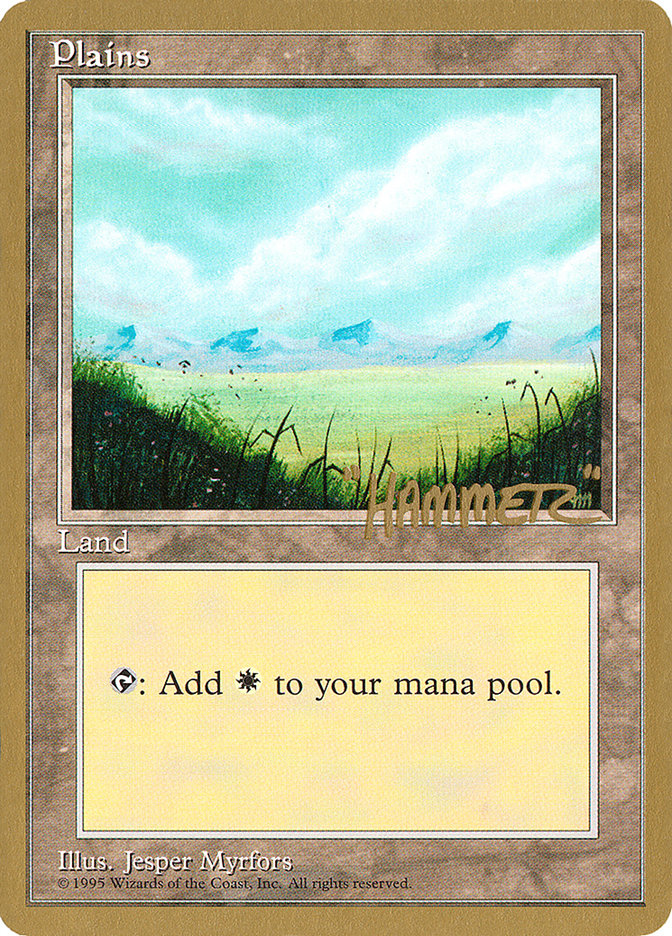 Plains (shr366) (Shawn "Hammer" Regnier) [Pro Tour Collector Set] MTG Single Magic: The Gathering | Red Claw Gaming