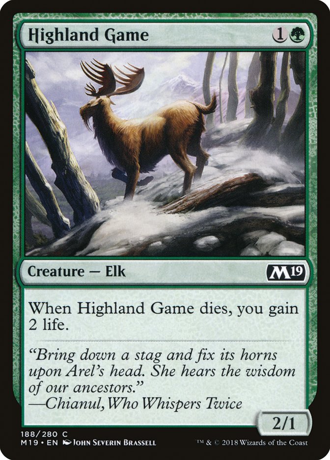 Highland Game [Core Set 2019] MTG Single Magic: The Gathering | Red Claw Gaming