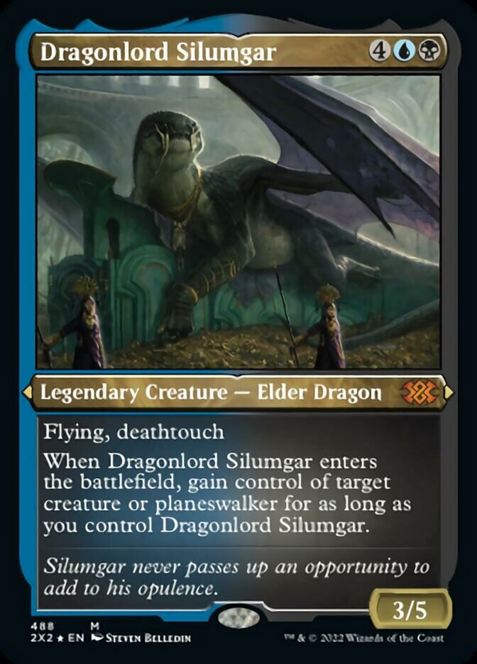 Dragonlord Silumgar (Foil Etched) [Double Masters 2022] MTG Single Magic: The Gathering    | Red Claw Gaming