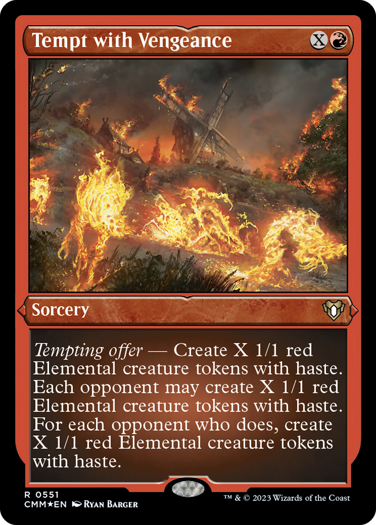 Tempt with Vengeance (Foil Etched) [Commander Masters] MTG Single Magic: The Gathering | Red Claw Gaming
