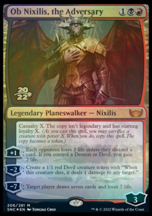 Ob Nixilis, the Adversary [Streets of New Capenna Prerelease Promos] MTG Single Magic: The Gathering | Red Claw Gaming