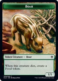 Boar // Food (16) Double-Sided Token [Throne of Eldraine Tokens] MTG Single Magic: The Gathering | Red Claw Gaming