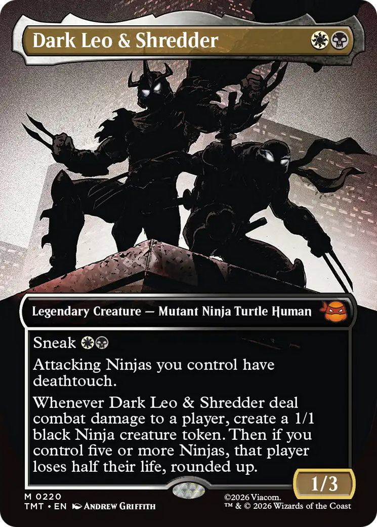 Dark Leo & Shredder (Borderless) [Teenage Mutant Ninja Turtles] MTG Single Magic: The Gathering | Red Claw Gaming
