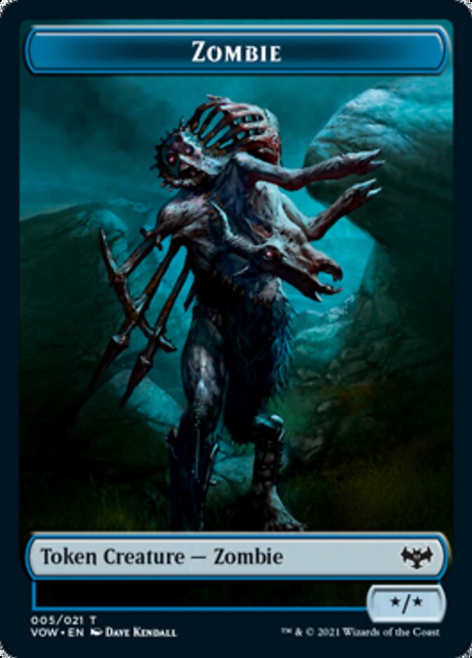 Zombie (008) // Zombie (005) Double-Sided Token [Innistrad: Crimson Vow Tokens] MTG Single Magic: The Gathering | Red Claw Gaming
