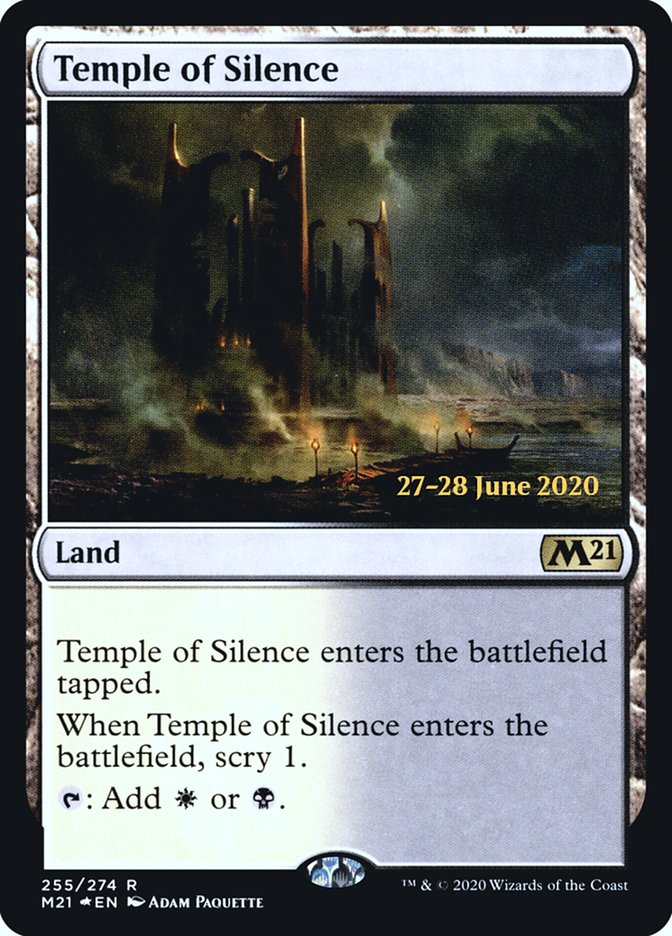 Temple of Silence [Core Set 2021 Prerelease Promos] MTG Single Magic: The Gathering | Red Claw Gaming