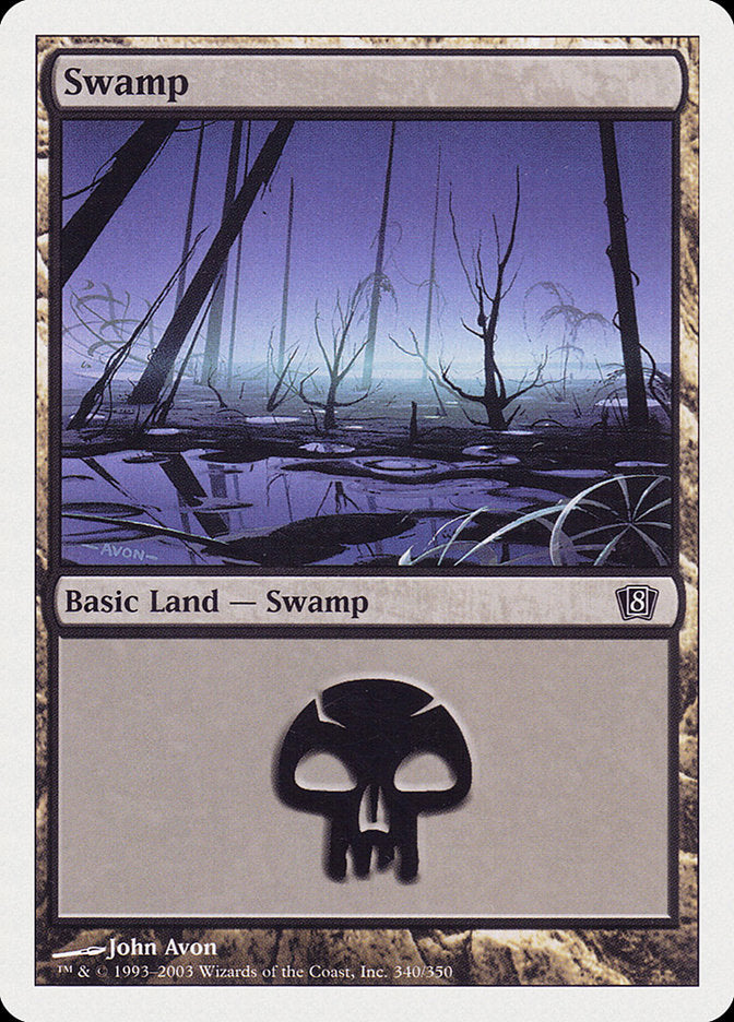 Swamp (340) [Eighth Edition] MTG Single Magic: The Gathering | Red Claw Gaming