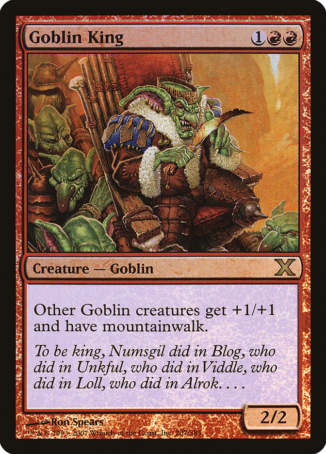 Goblin King (Premium Foil) [Tenth Edition] MTG Single Magic: The Gathering | Red Claw Gaming