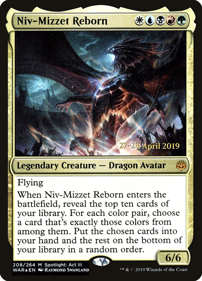 Niv-Mizzet Reborn [War of the Spark Prerelease Promos] MTG Single Magic: The Gathering | Red Claw Gaming