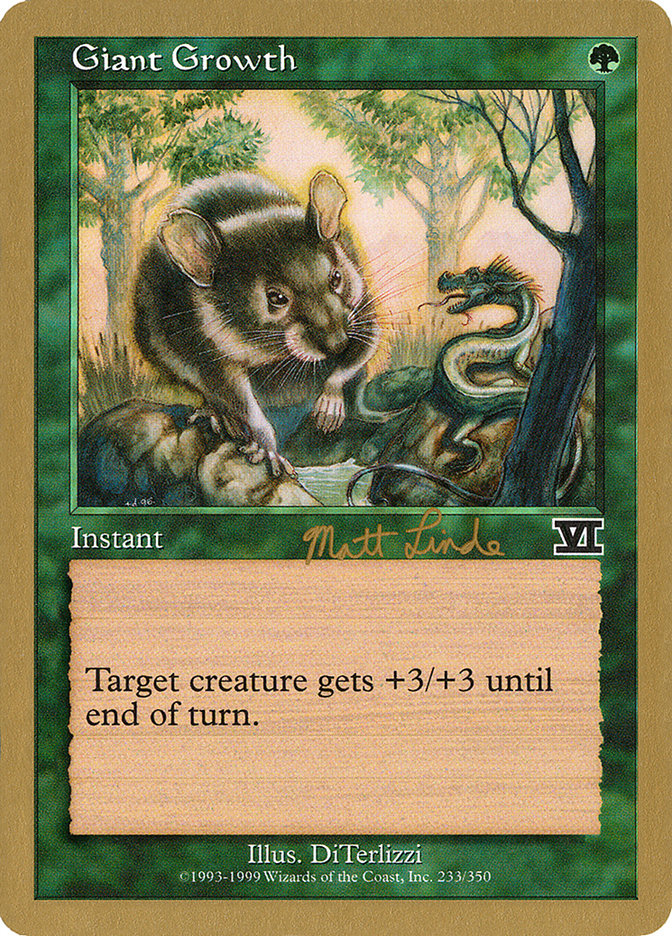 Giant Growth (Matt Linde) [World Championship Decks 1999] MTG Single Magic: The Gathering | Red Claw Gaming