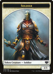 Soldier // Spirit Double-Sided Token [Commander 2014 Tokens] MTG Single Magic: The Gathering | Red Claw Gaming