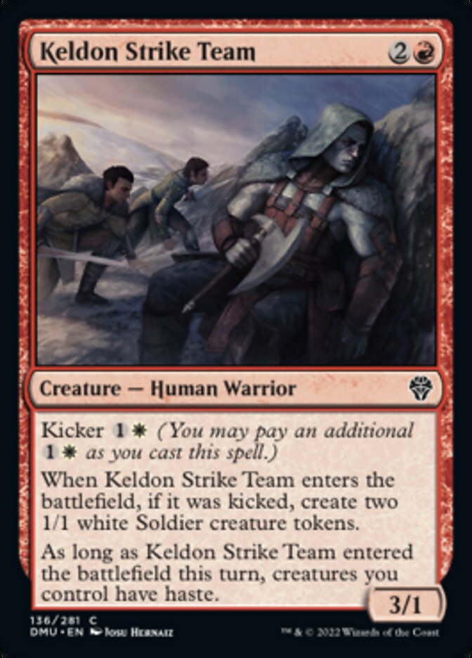 Keldon Strike Team [Dominaria United] MTG Single Magic: The Gathering | Red Claw Gaming