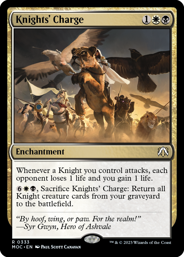 Knights' Charge [March of the Machine Commander] MTG Single Magic: The Gathering | Red Claw Gaming