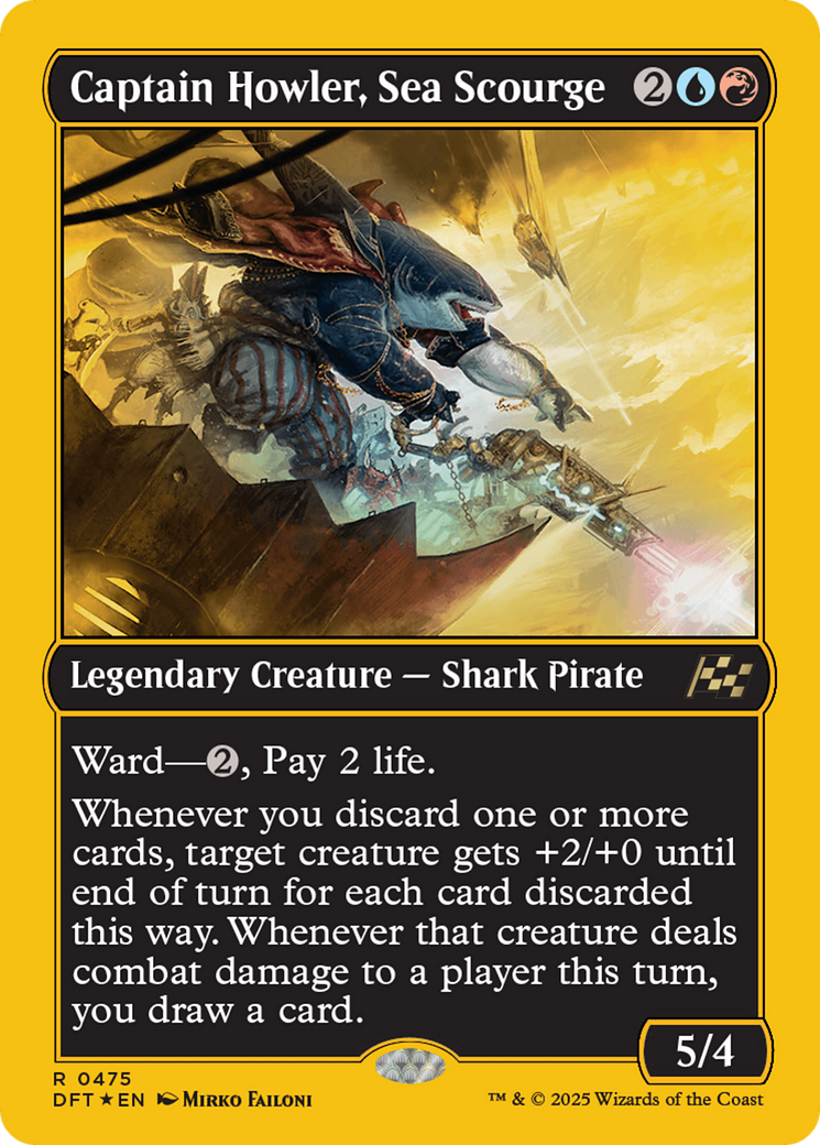 Captain Howler, Sea Scourge (First-Place Foil) [Aetherdrift] MTG Single Magic: The Gathering | Red Claw Gaming
