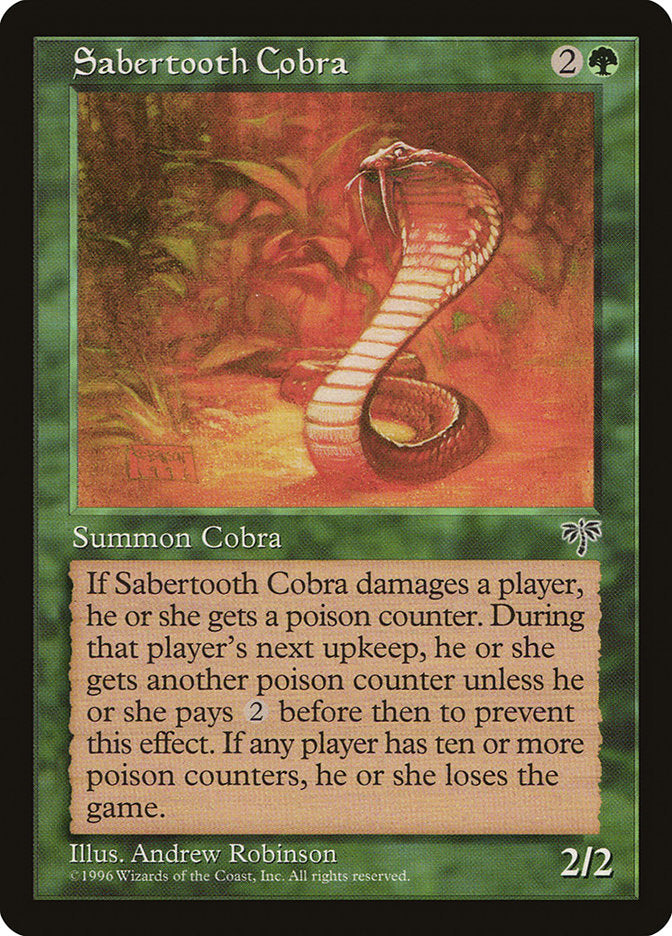 Sabertooth Cobra [Mirage] MTG Single Magic: The Gathering | Red Claw Gaming