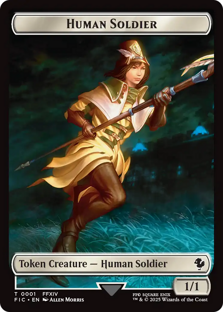 Human Soldier // Hero (0009) Double-Sided Token [FINAL FANTASY Commander Tokens] MTG Single Magic: The Gathering | Red Claw Gaming
