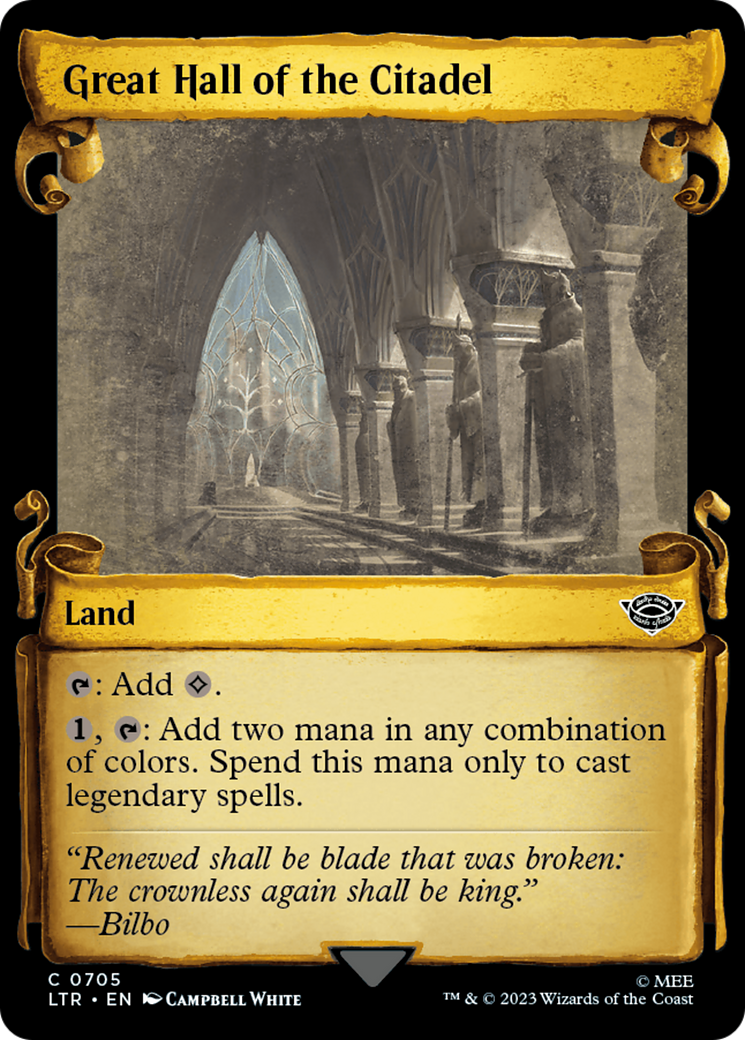 Great Hall of the Citadel [The Lord of the Rings: Tales of Middle-Earth Showcase Scrolls] MTG Single Magic: The Gathering | Red Claw Gaming