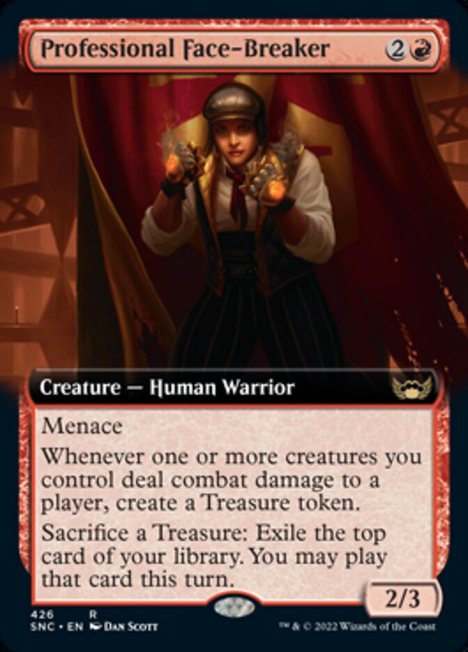 Professional Face-Breaker (Extended Art) [Streets of New Capenna] MTG Single Magic: The Gathering | Red Claw Gaming