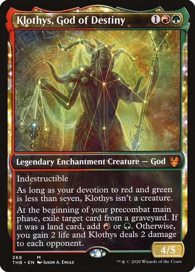 Klothys, God of Destiny (Showcase) [Theros Beyond Death] MTG Single Magic: The Gathering | Red Claw Gaming