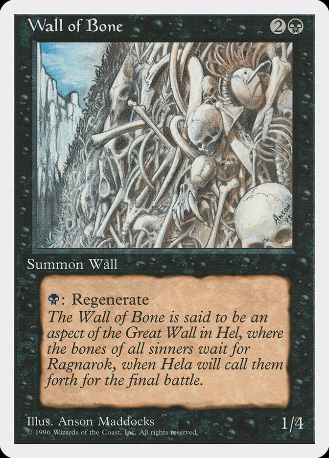 Wall of Bone [Introductory Two-Player Set] MTG Single Magic: The Gathering | Red Claw Gaming