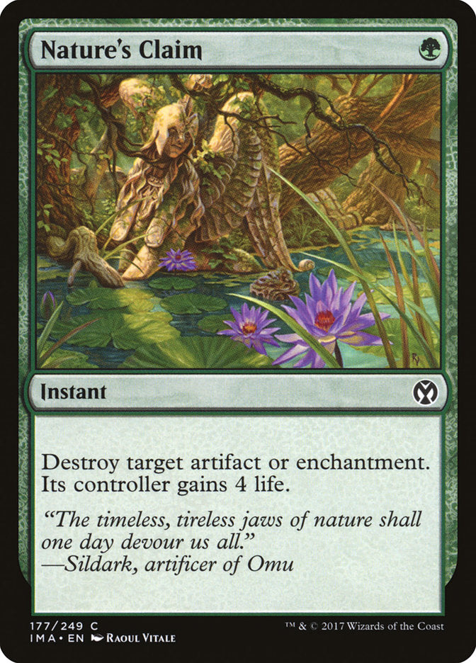 Nature's Claim [Iconic Masters] MTG Single Magic: The Gathering | Red Claw Gaming