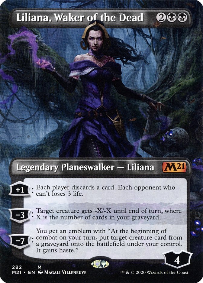 Liliana, Waker of the Dead (Borderless) [Core Set 2021] MTG Single Magic: The Gathering | Red Claw Gaming