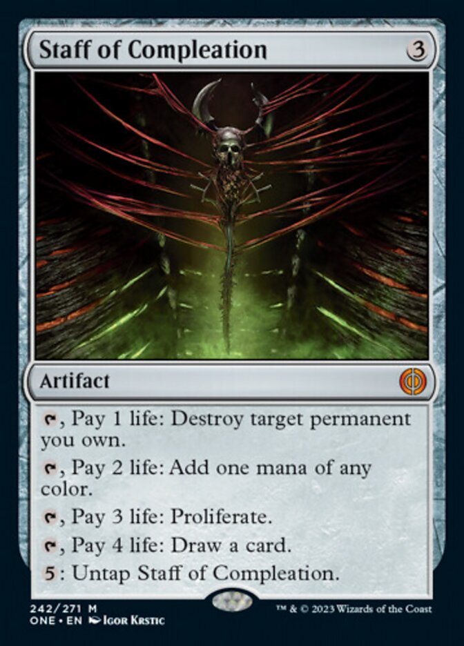 Staff of Compleation [Phyrexia: All Will Be One] MTG Single Magic: The Gathering | Red Claw Gaming