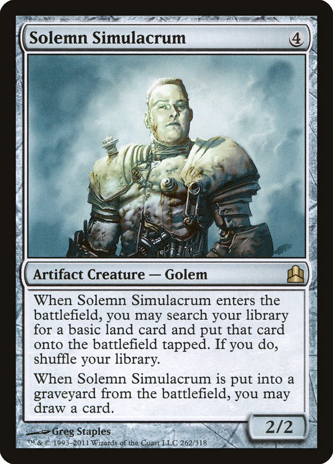 Solemn Simulacrum [Commander 2011] MTG Single Magic: The Gathering | Red Claw Gaming