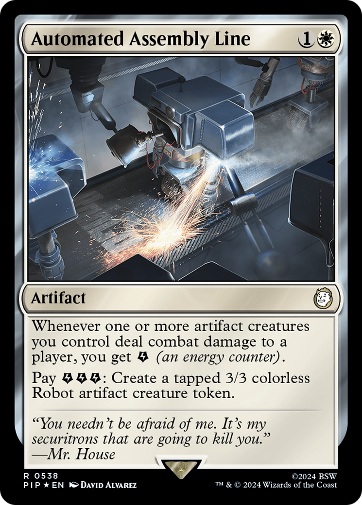 Automated Assembly Line (Surge Foil) [Fallout] MTG Single Magic: The Gathering | Red Claw Gaming