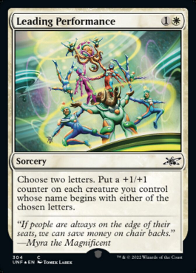 Leading Performance (Galaxy Foil) [Unfinity] MTG Single Magic: The Gathering    | Red Claw Gaming