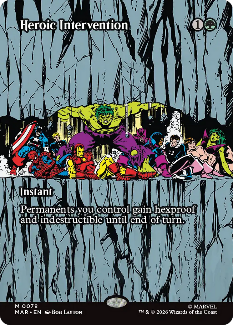Heroic Intervention (0078) (Borderless) [Marvel Universe: Eternal-Legal] | Red Claw Gaming