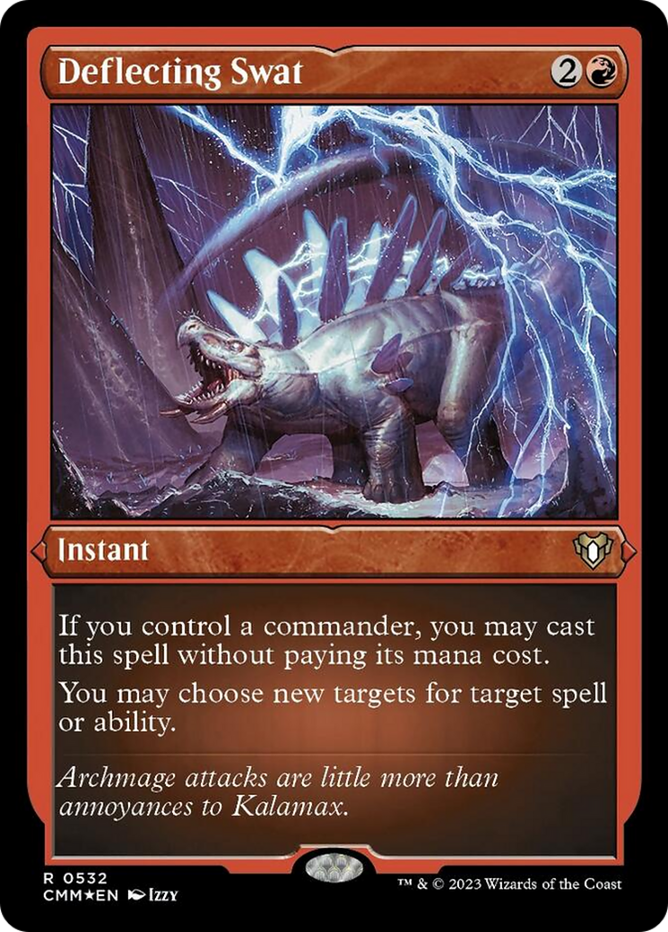 Deflecting Swat (Foil Etched) [Commander Masters] MTG Single Magic: The Gathering | Red Claw Gaming