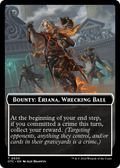 Bounty: Eriana, Wrecking Ball // Bounty Rules Double-Sided Token [Outlaws of Thunder Junction Commander Tokens] MTG Single Magic: The Gathering    | Red Claw Gaming