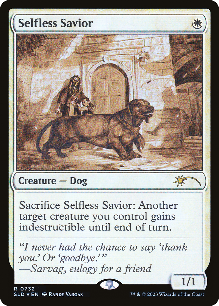 Selfless Savior (Sketch) [Secret Lair Drop Promos] MTG Single Magic: The Gathering | Red Claw Gaming