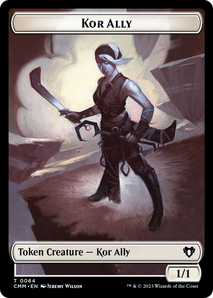 Dragon // Kor Ally Double-Sided Token [Commander Masters Tokens] MTG Single Magic: The Gathering | Red Claw Gaming