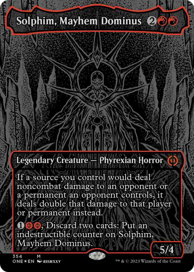 Solphim, Mayhem Dominus (Oil Slick Raised Foil) [Phyrexia: All Will Be One] MTG Single Magic: The Gathering | Red Claw Gaming