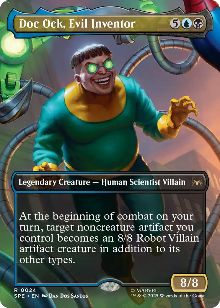 Doc Ock, Evil Inventor (Borderless) [Marvel's Spider-Man: Eternal-Legal] MTG Single Magic: The Gathering | Red Claw Gaming