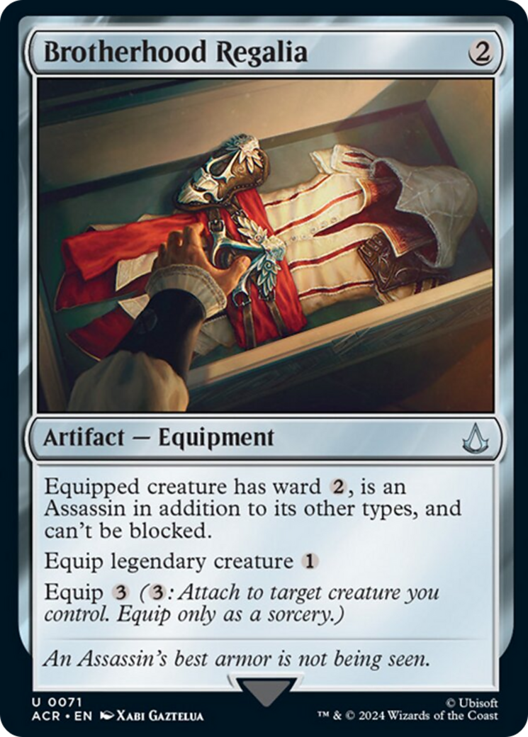 Brotherhood Regalia [Assassin's Creed] MTG Single Magic: The Gathering | Red Claw Gaming